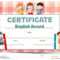 Certificate Template For English Award With Many Kids Stock Within Certificate Of Achievement Template For Kids