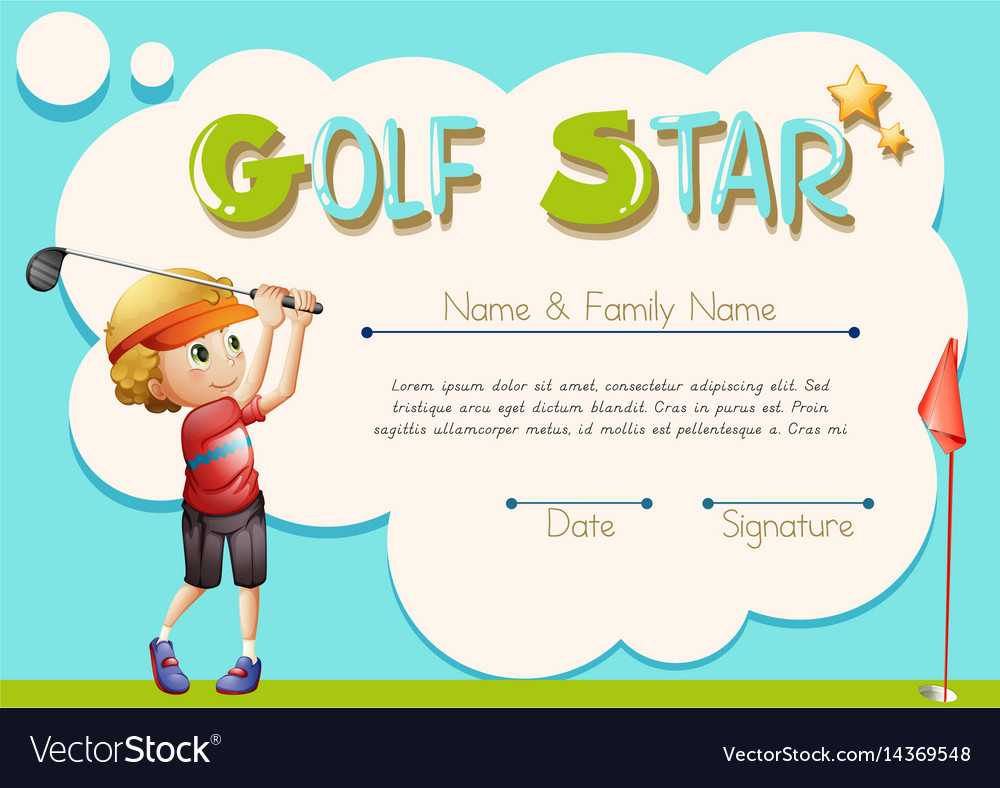 Certificate Template For Golf Star With Golf Certificate Template Free