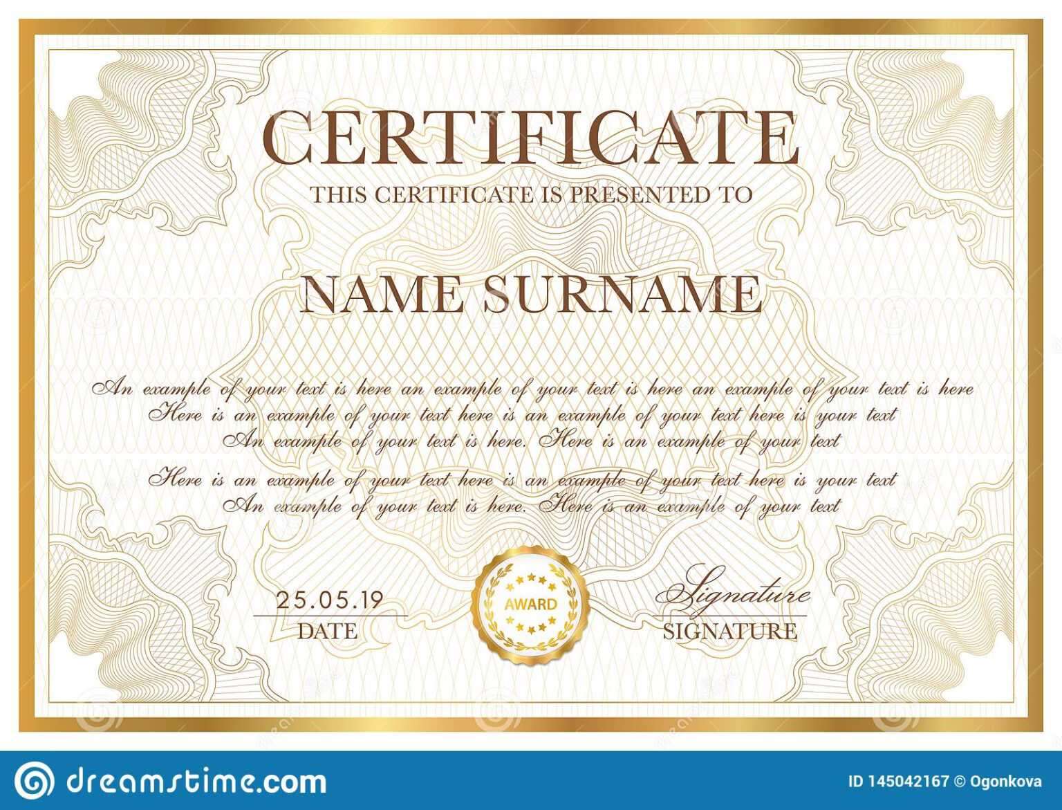 Certificate Of Authenticity Template