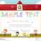 Certificate Template With Children On Background Stock In Small Certificate Template