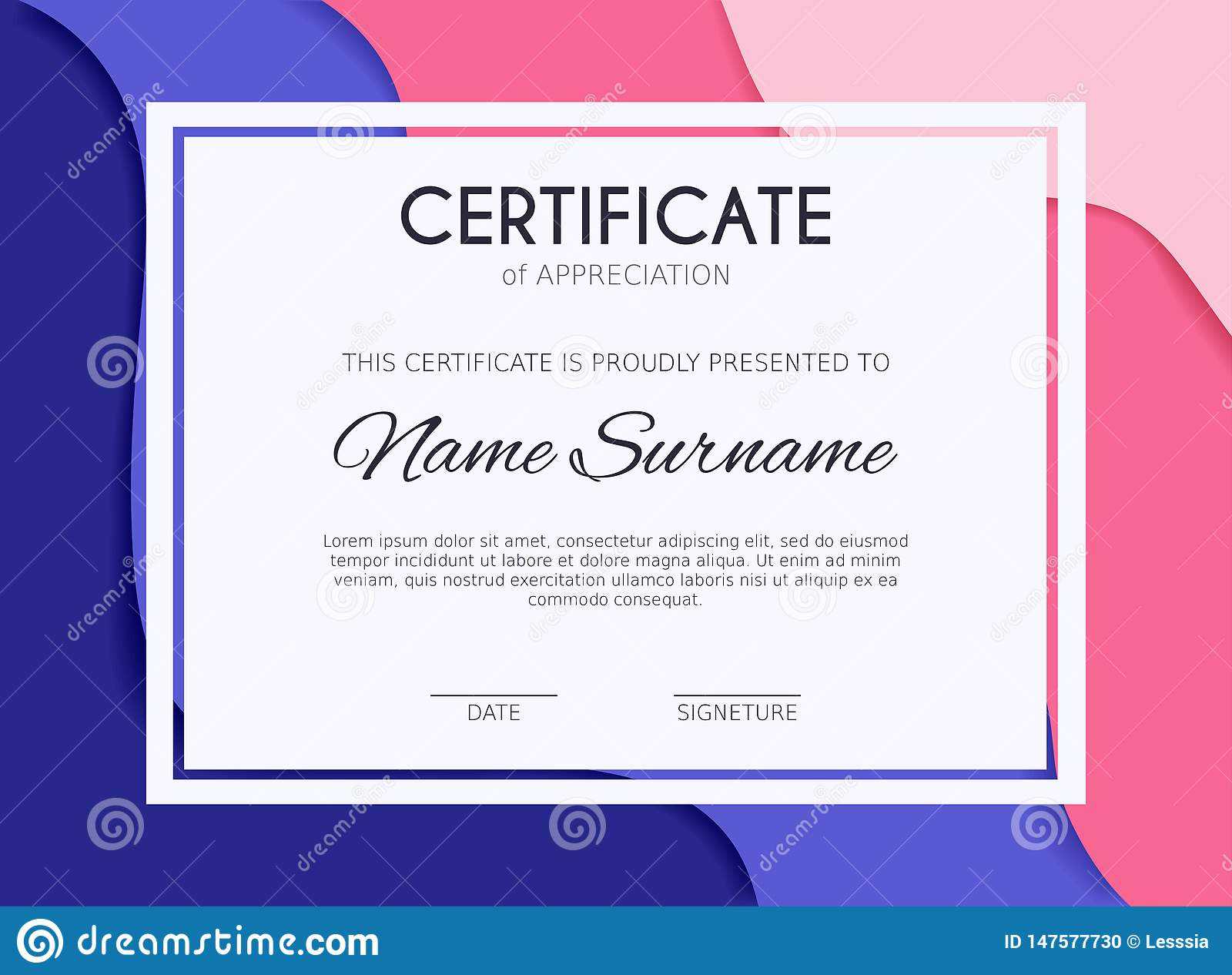 Certificate Template With Decoration Element. Design Diploma Within Academic Award Certificate Template