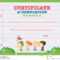 Certificate Template With Kids Walking In The Park Stock Inside Walking Certificate Templates