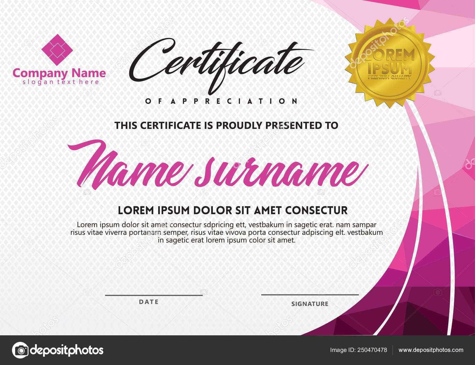 Certificate Template With Polygonal Style And Modern Pattern Inside Workshop Certificate Template