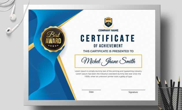 Certificate Templatecreative Touch On Dribbble with Landscape Certificate Templates