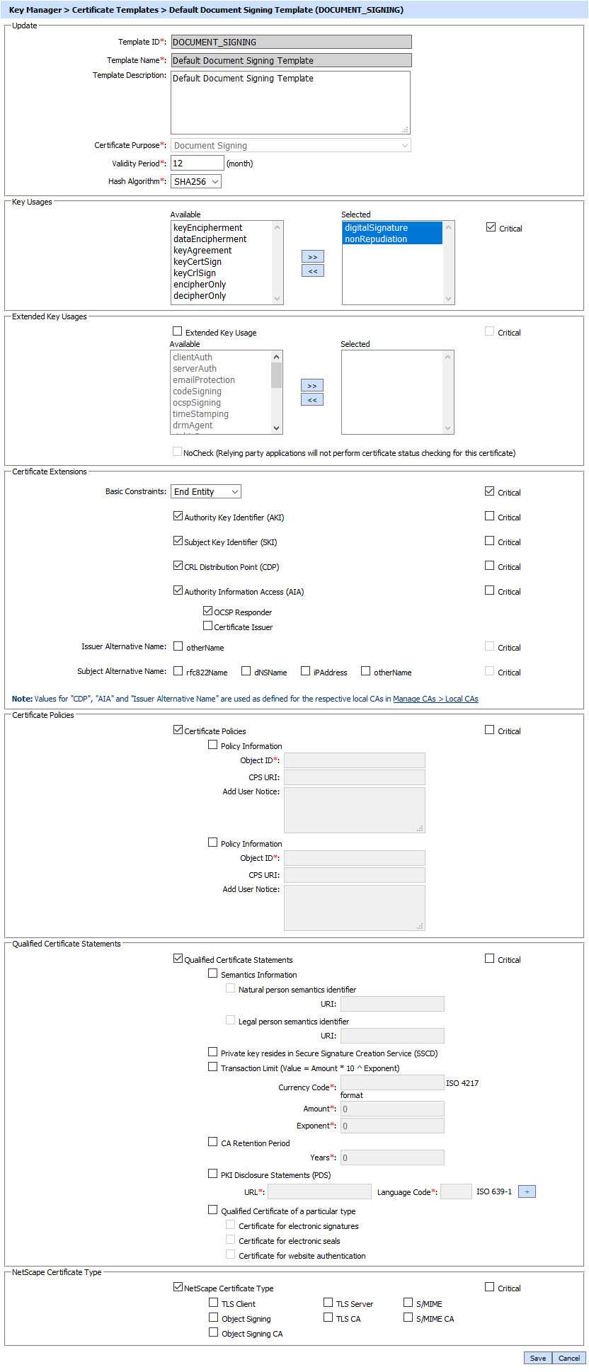 Certificate Templates – Adss Admin Guide In Certificate Authority Templates