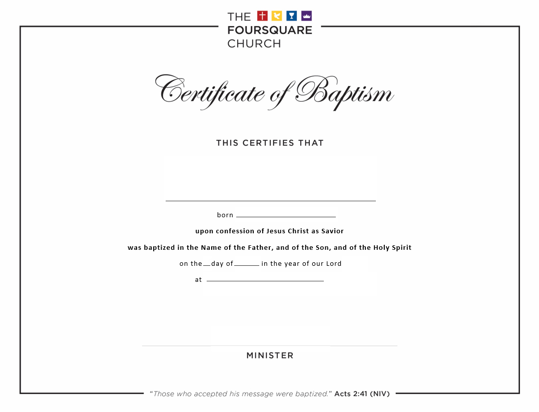 Certificates: Baptism And Dedication | News + Resources With Baptism Certificate Template Word