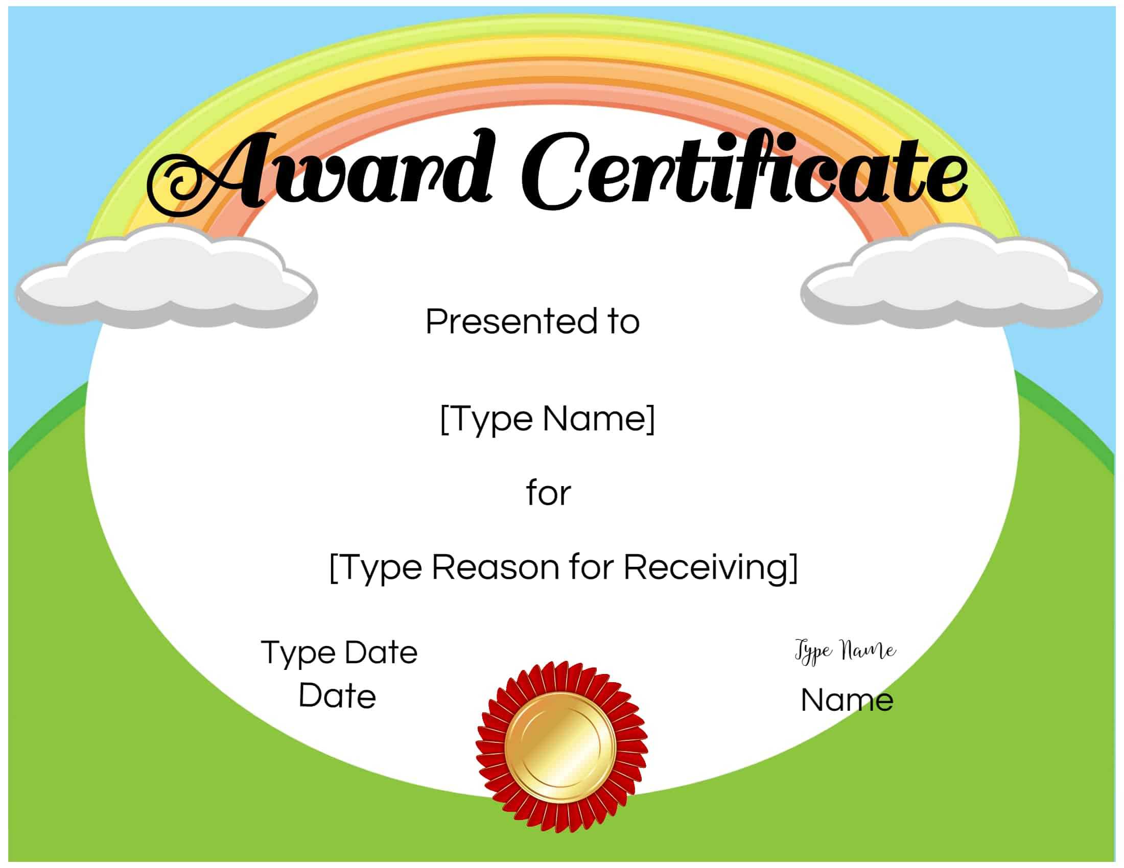 Certificates For Kids Intended For Certificate Of Achievement Template For Kids