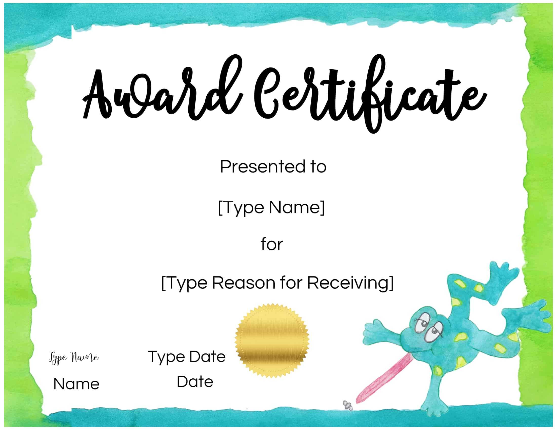 Certificates For Kids Intended For Free Printable Certificate Templates For Kids