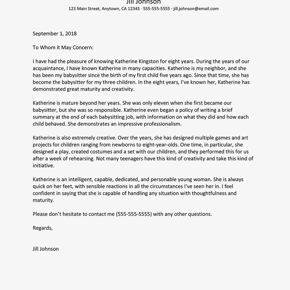 Character Letter Of Recommendation For A Job – Colona.rsd7 Within Character Report Card Template