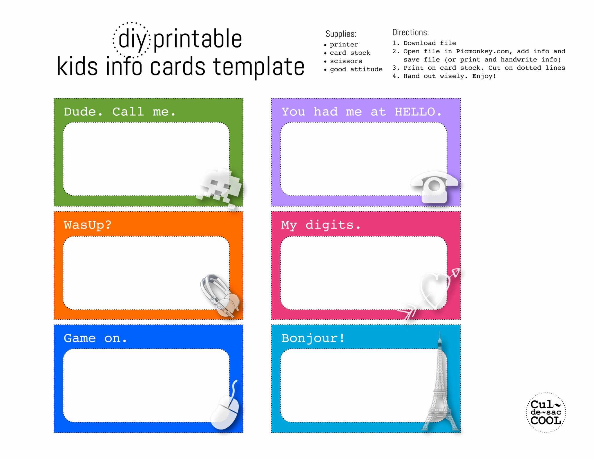 Child Id Card Template Free Intended For Id Card Template For Kids 