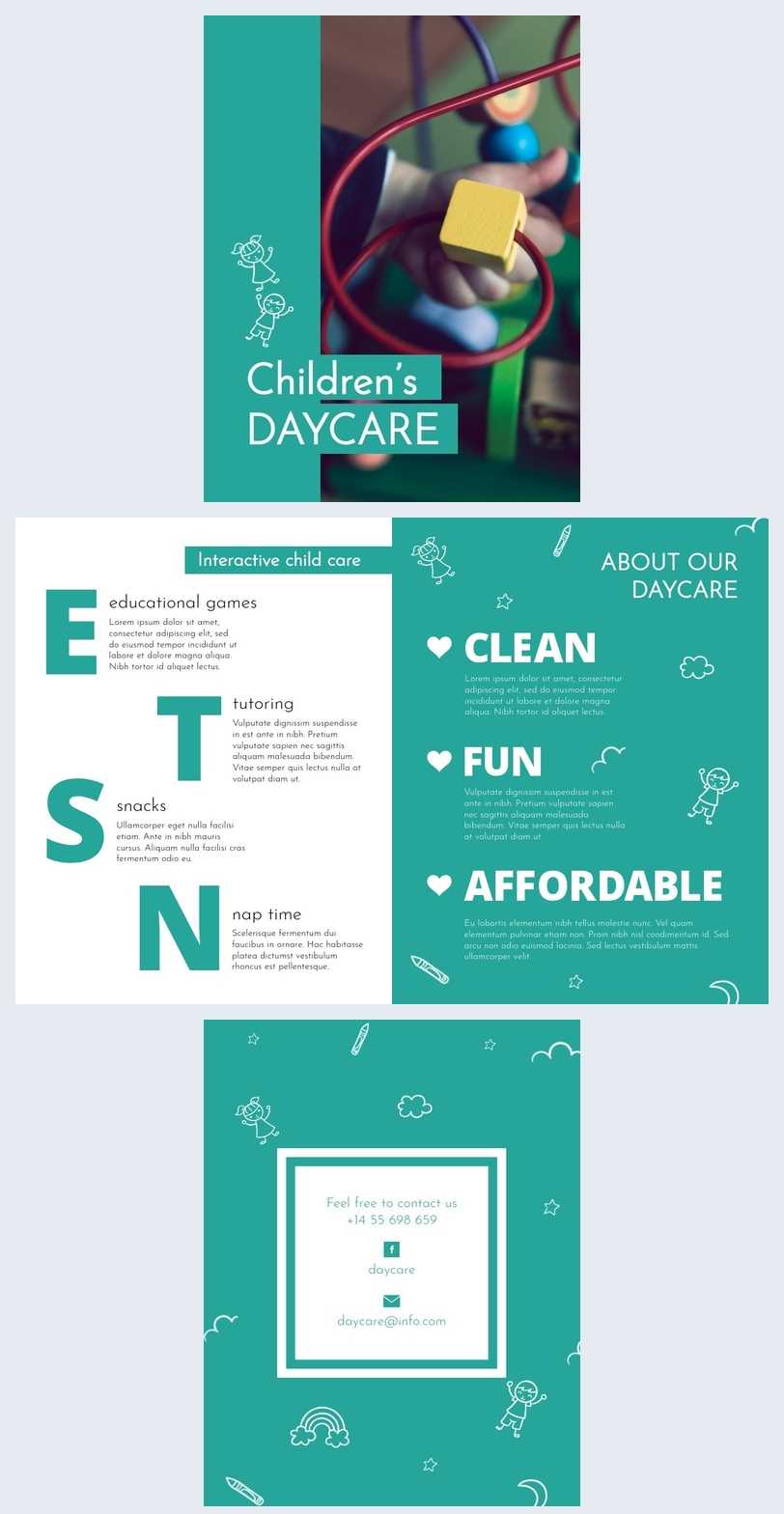 Children Daycare Brochure Template – Flipsnack With Daycare Brochure Template