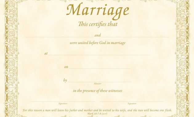 Christian Certificate Template ] - Christian Marriage inside Christian Certificate Template