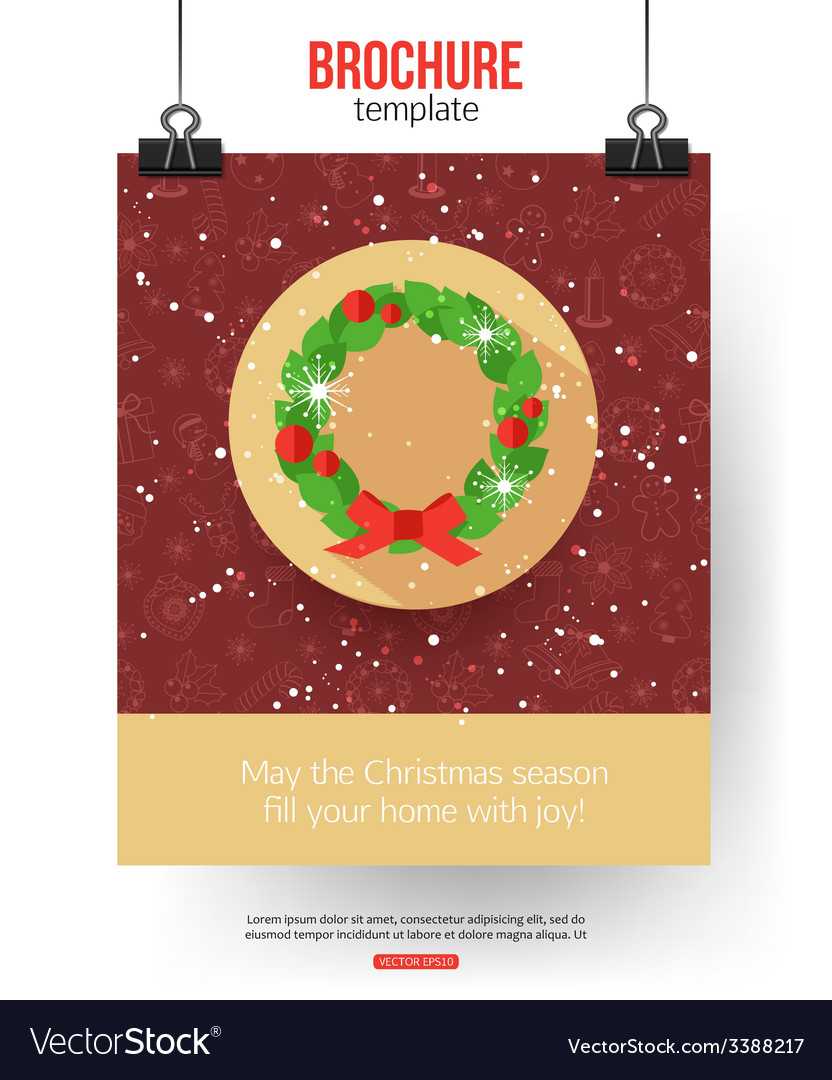 Christmas Brochure Template Abstract Typographical For Christmas Brochure Templates Free