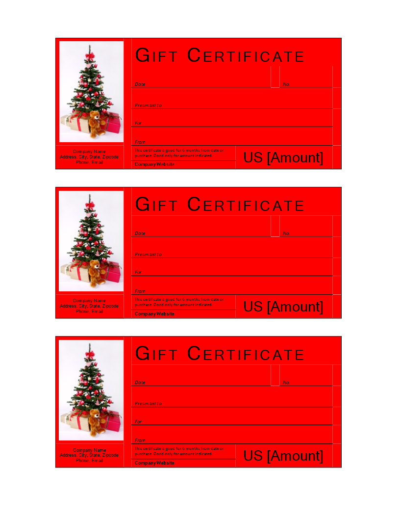 Christmas Gift Certificate Template | Templates At In Free Christmas Gift Certificate Templates