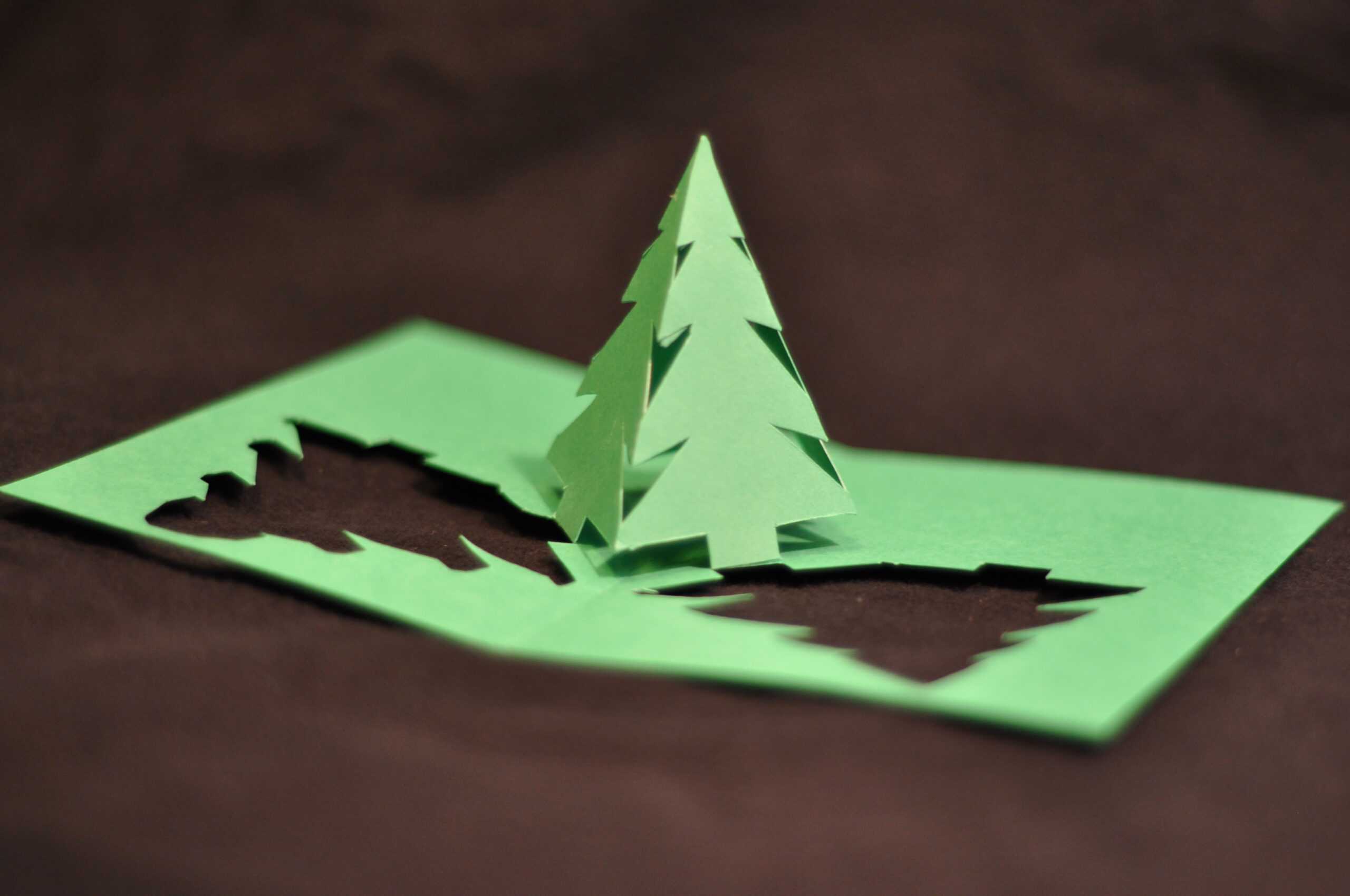 Christmas Pop Up Card: Simple Pyramid Tree Tutorial Within Pop Up Tree Card Template