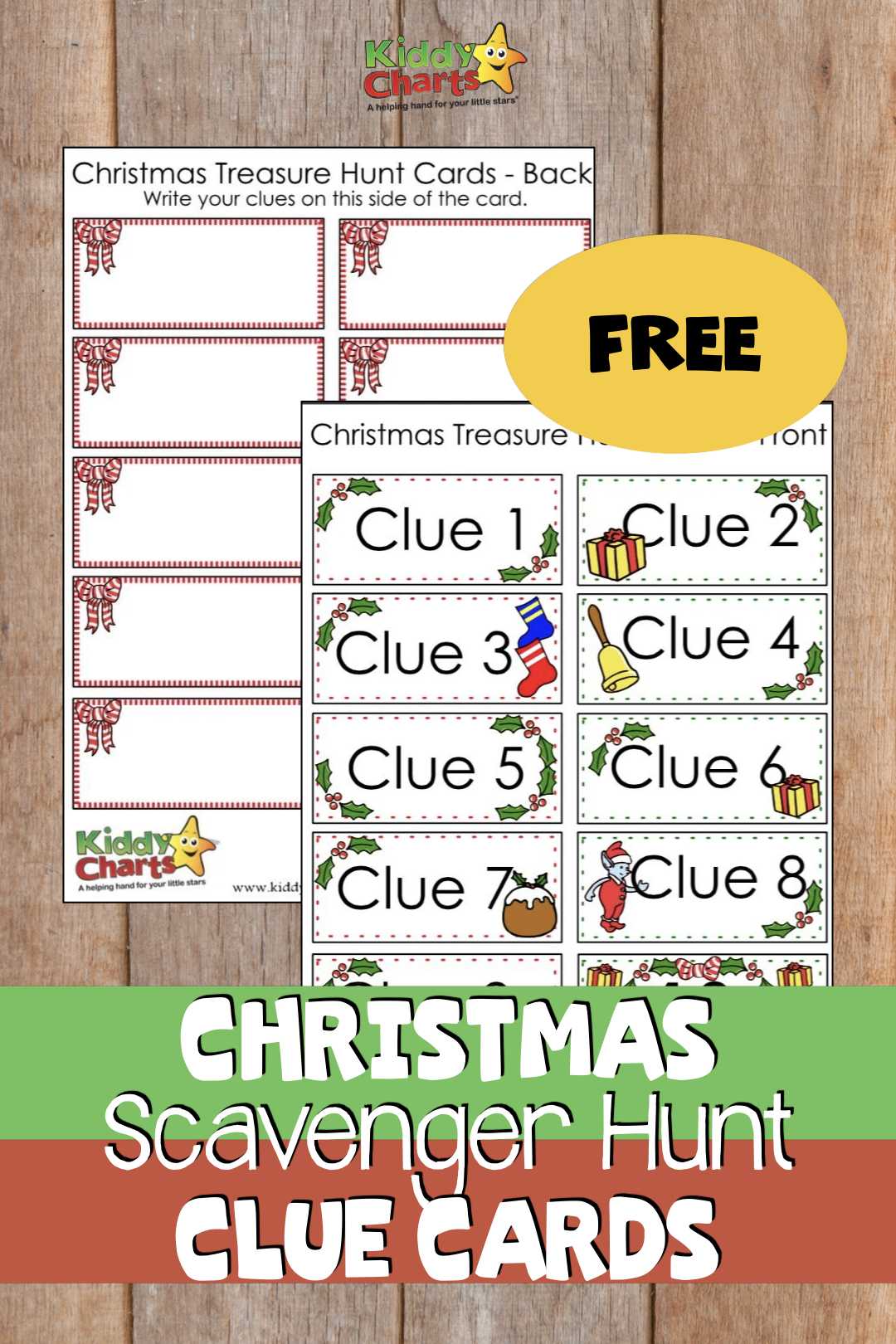 Christmas Scavenger Hunt Free Printable Clue Cards For Kids Pertaining To Clue Card Template