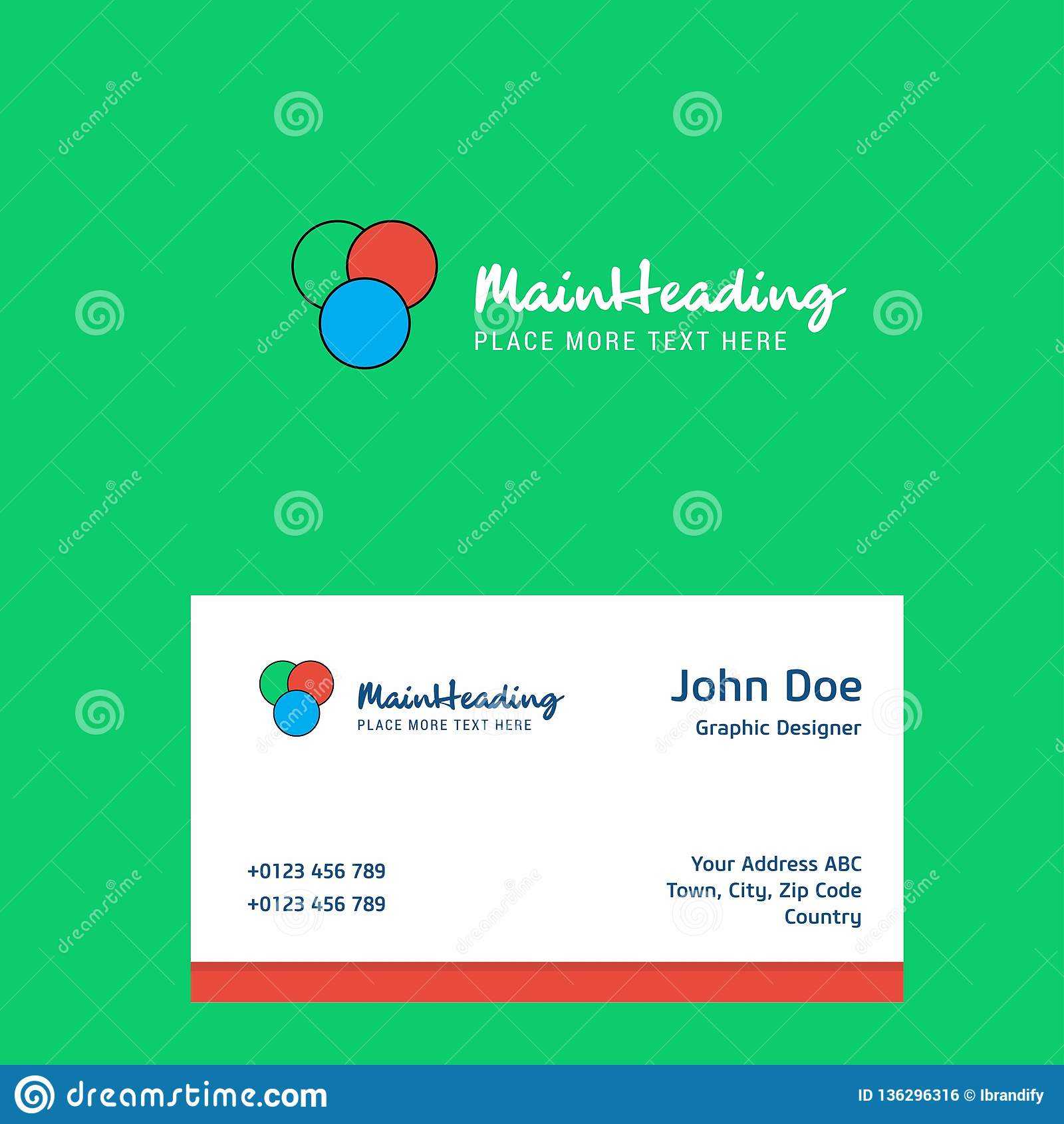 Circles Logo Design With Business Card Template. Elegant In Media Id Card Templates