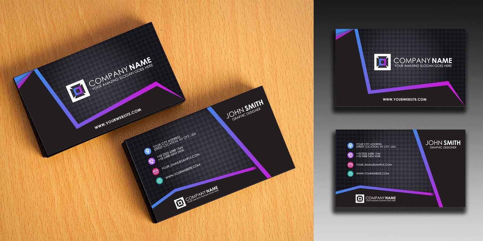Clean And Simple Business Card Template In Buisness Card Templates