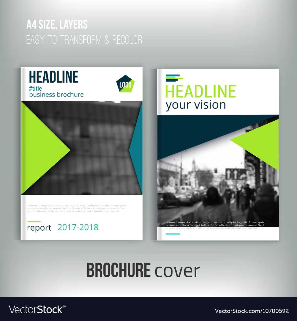 Clean Brochure Cover Template With Blured City Regarding Cleaning Brochure Templates Free
