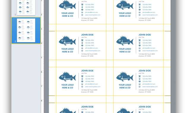 Clean Business Cards Template with regard to Business Card Template Pages Mac