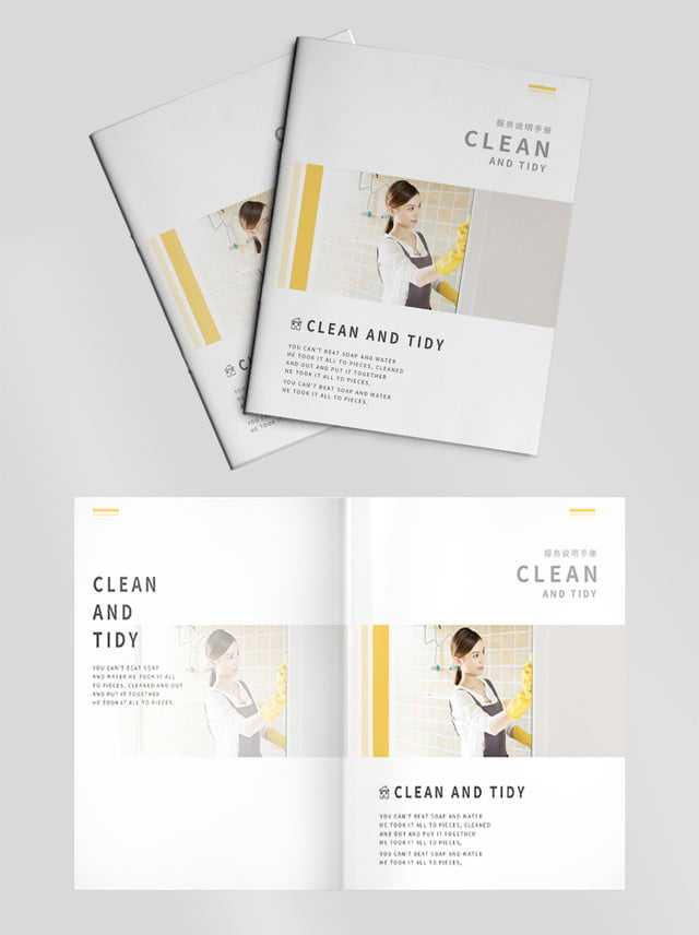Cleaning Cleaning Company Album Brochure Template For Free Throughout Commercial Cleaning Brochure Templates