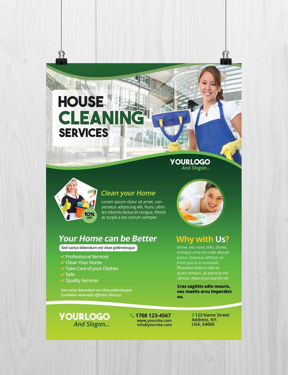 Cleaning Services – Download Free Psd Flyer Template – Free Pertaining To Cleaning Brochure Templates Free