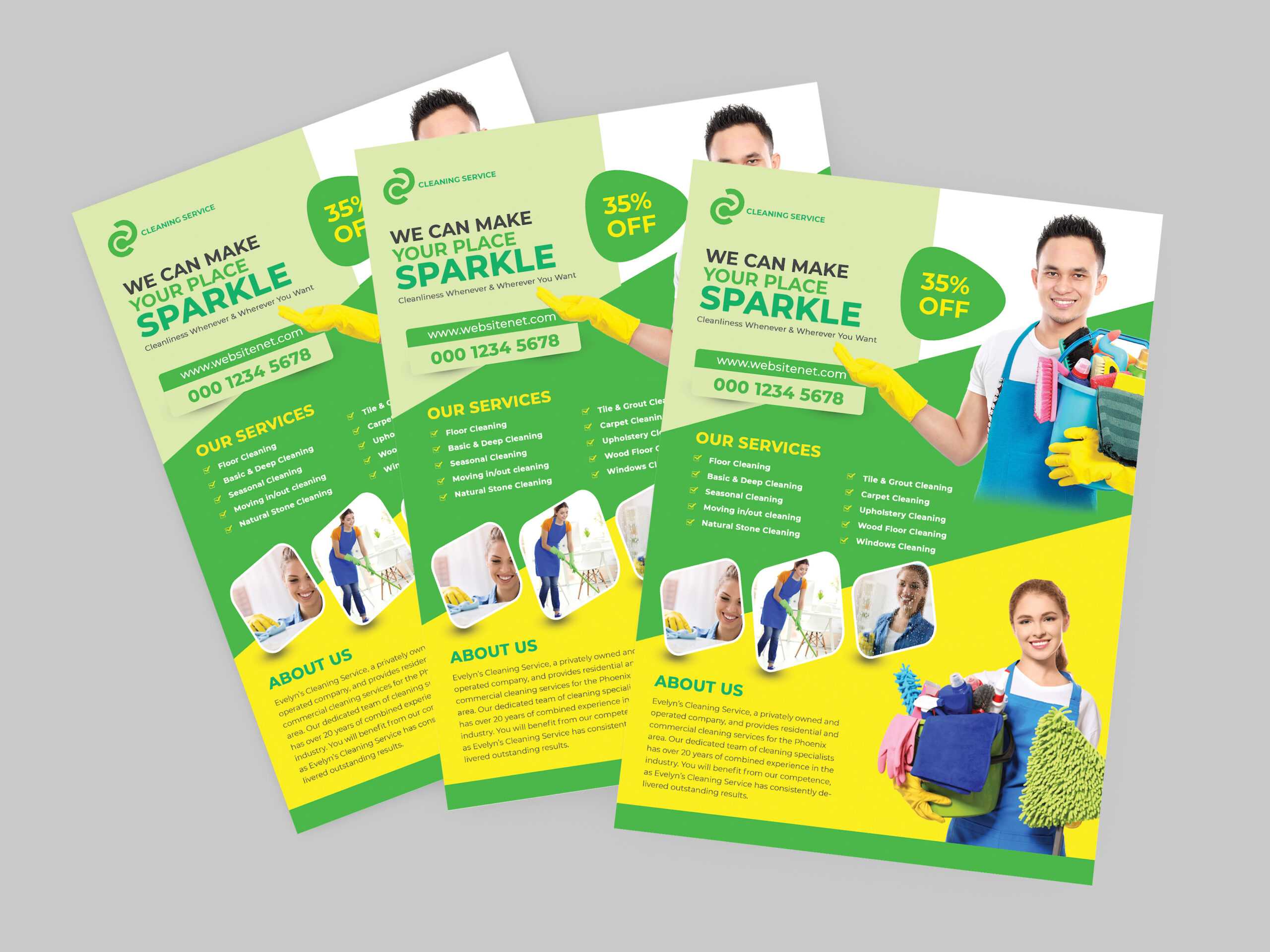 Cleaning Services Flyer Templatesaad Uddin On Dribbble For Commercial Cleaning Brochure Templates