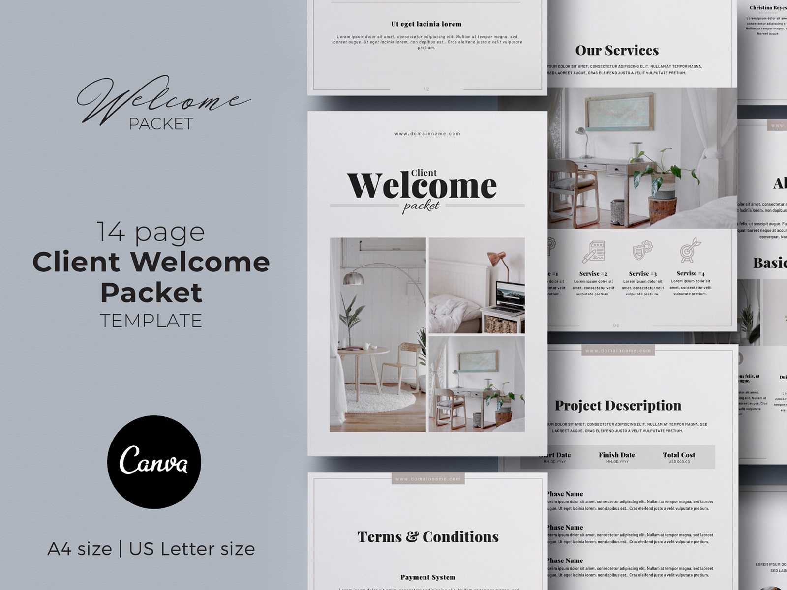 Client Welcome Packet Canva Templateolga Davydova On With Welcome Brochure Template