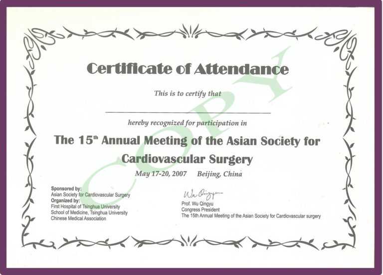 Conference Participation Certificate Template