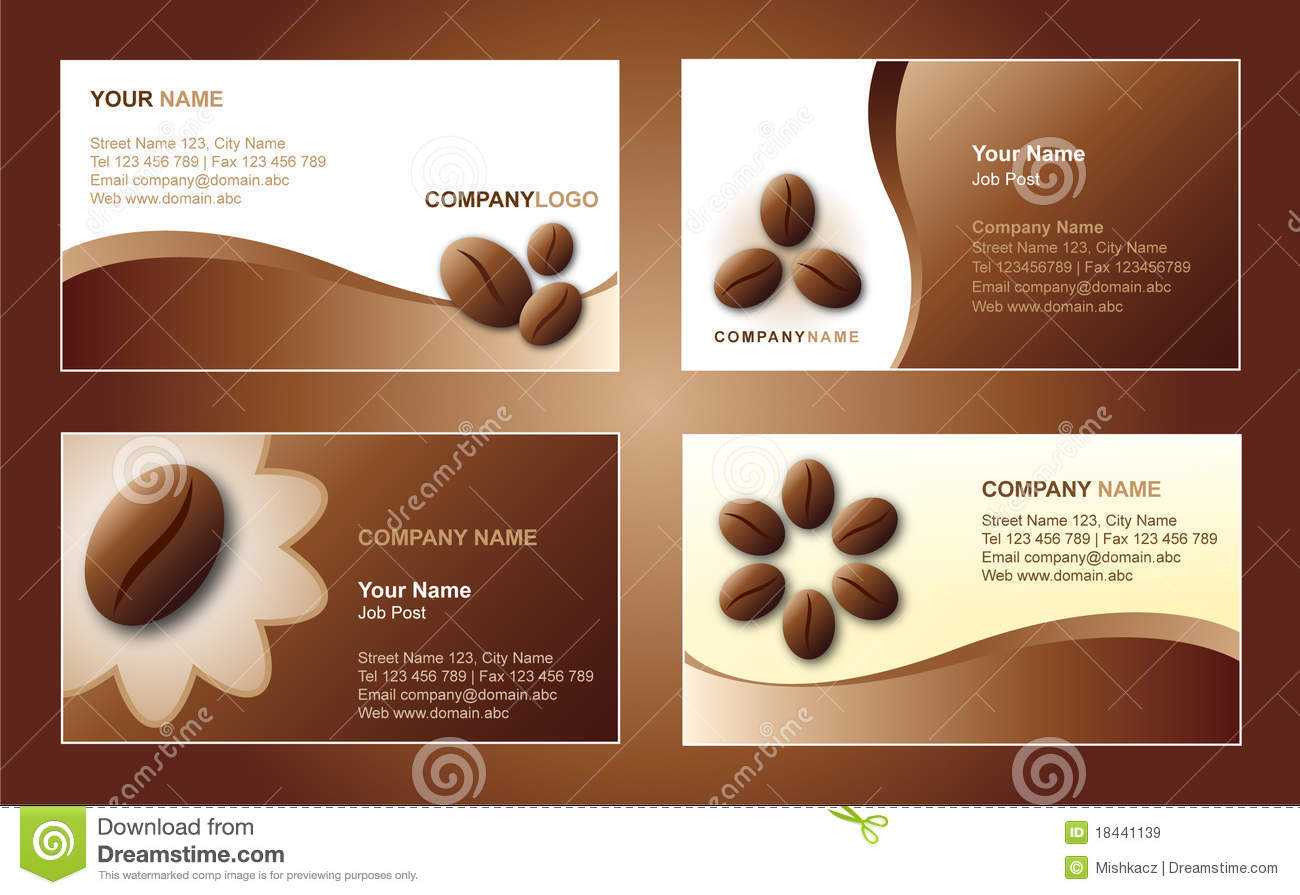 Coffee Business Card Template Stock Vector – Illustration Of With Coffee Business Card Template Free