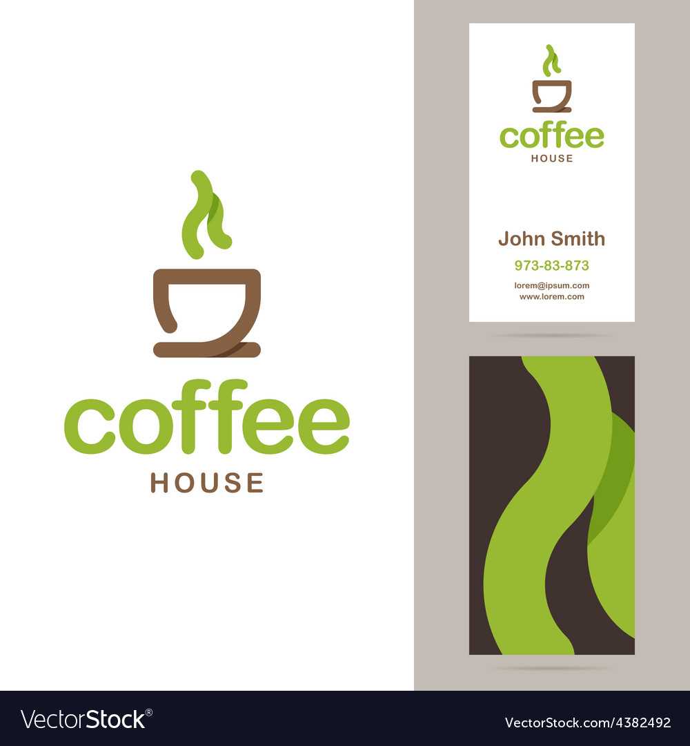 Coffee House Logo And Business Card Templates Inside Coffee Business Card Template Free