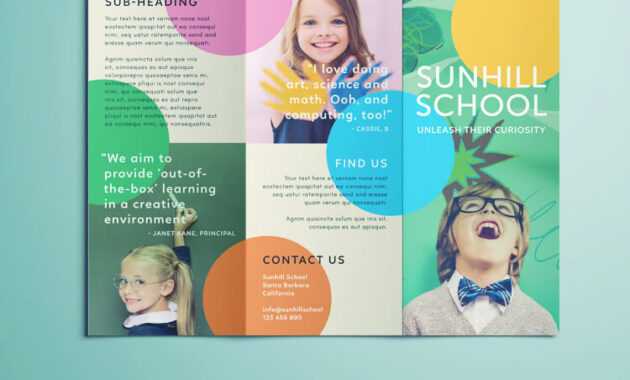 Colorful School Brochure - Tri Fold Template | Download Free intended for Play School Brochure Templates
