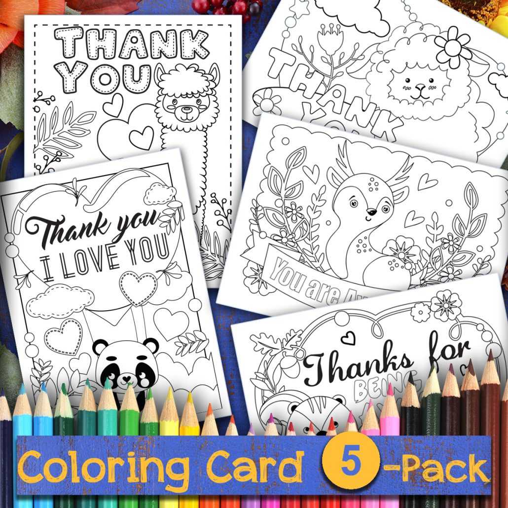Coloring Book : Pack 1030X1030 Christmas Thank You Coloring In Christmas Thank You Card Templates Free