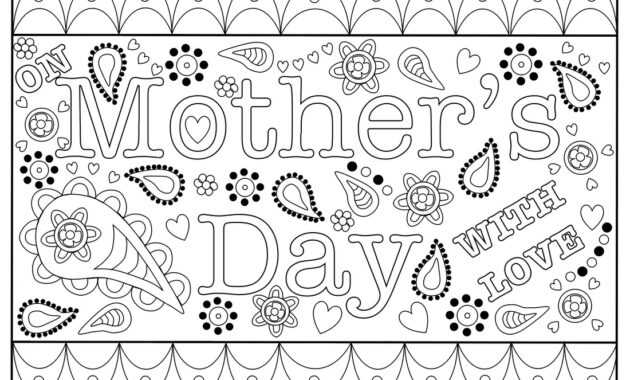 Colouring Mothers Day Card Free Printable Template for Mothers Day Card Templates