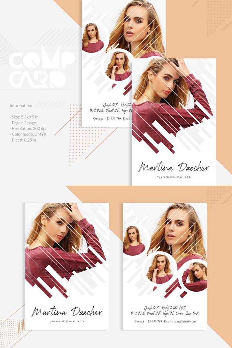 Comp Card Template – Colona.rsd7 Within Free Zed Card Template