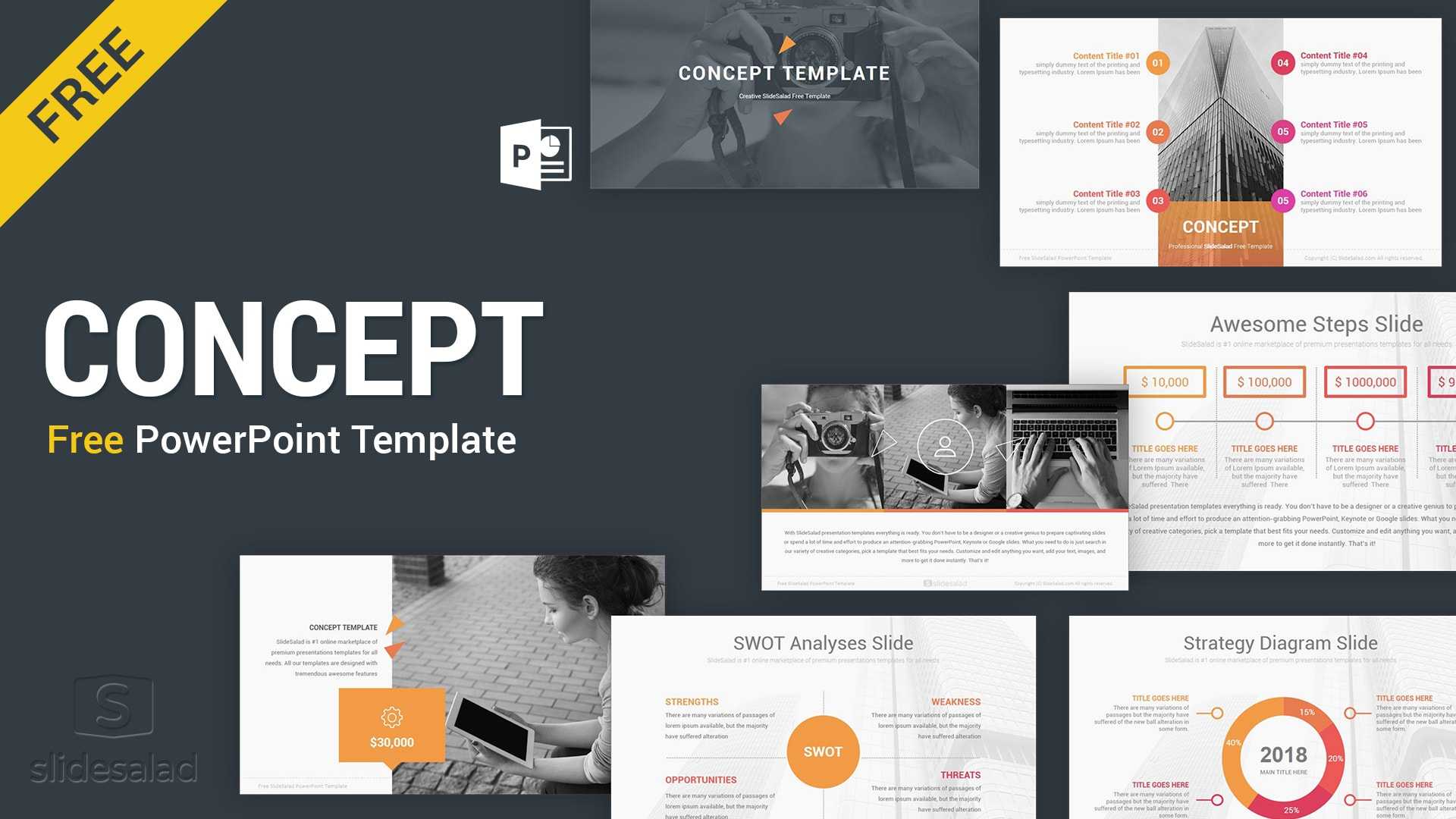 Concept Free Powerpoint Presentation Template – Free Regarding Powerpoint Slides Design Templates For Free
