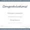 Congratulations Certificates Templates - Tunu.redmini.co pertaining to Congratulations Certificate Word Template