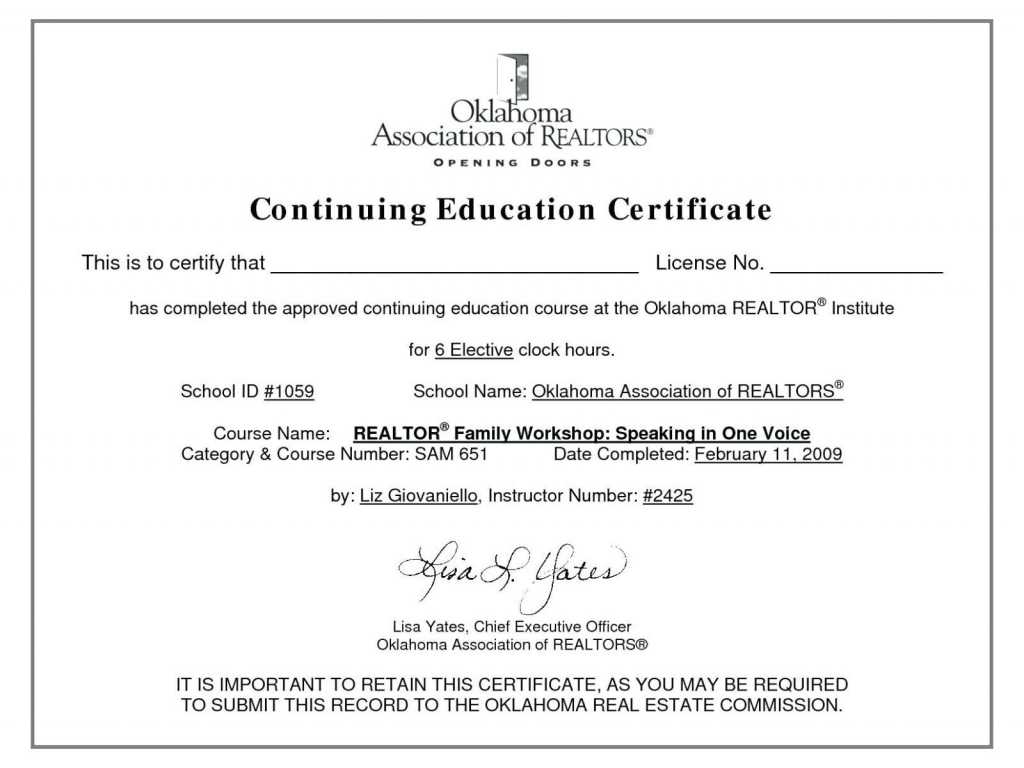 Continuing Education Certificate Template – Tunu.redmini.co Intended For Doctorate Certificate Template