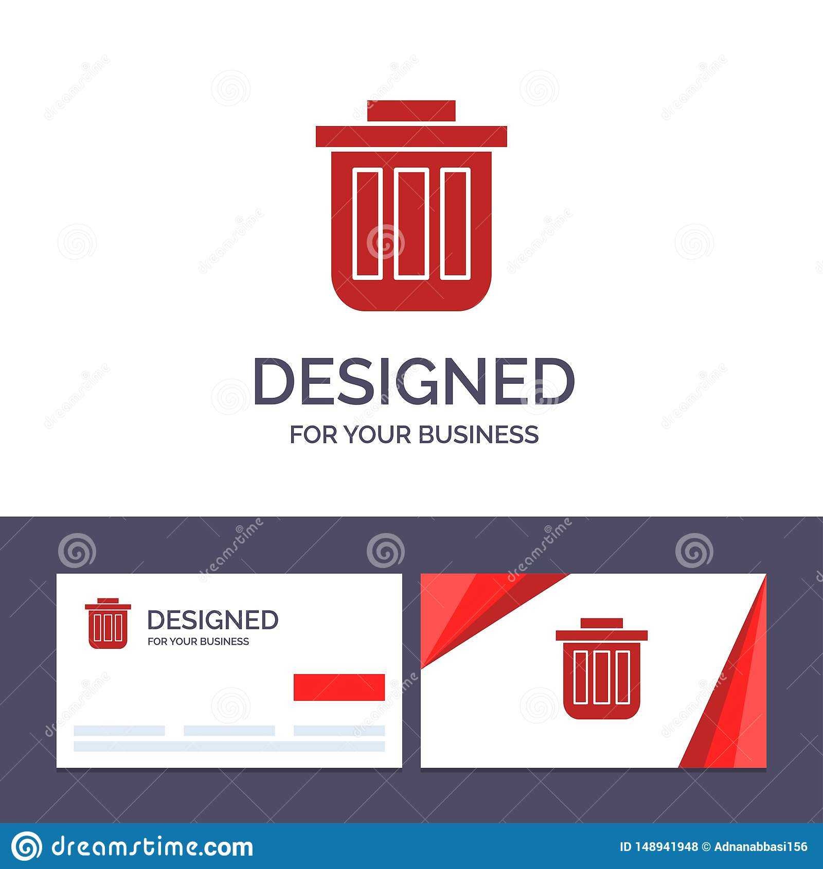 Creative Business Card And Logo Template Trash, Basket, Bin Throughout Bin Card Template