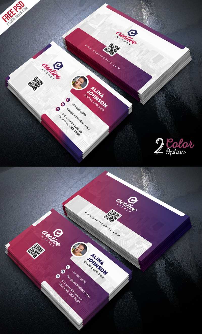 Creative Business Card Template Psd Set | Psdfreebies Intended For Creative Business Card Templates Psd