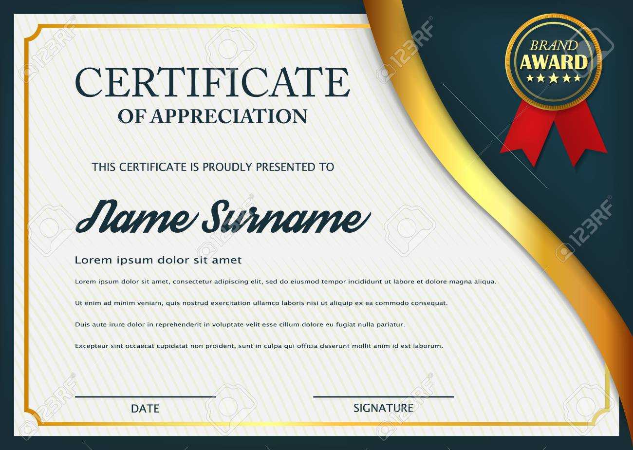 Creative Certificate Of Appreciation Award Template. Certificate.. With Award Certificate Design Template