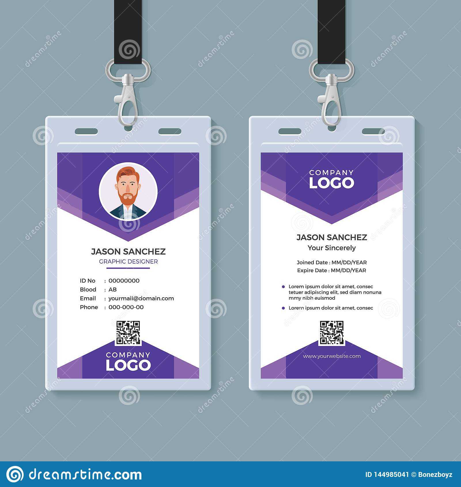 Creative Id Card Template Stock Vector. Illustration Of Inside Conference Id Card Template