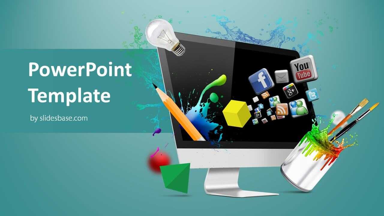 Creative Web Design Powerpoint Template Pertaining To Multimedia Powerpoint Templates