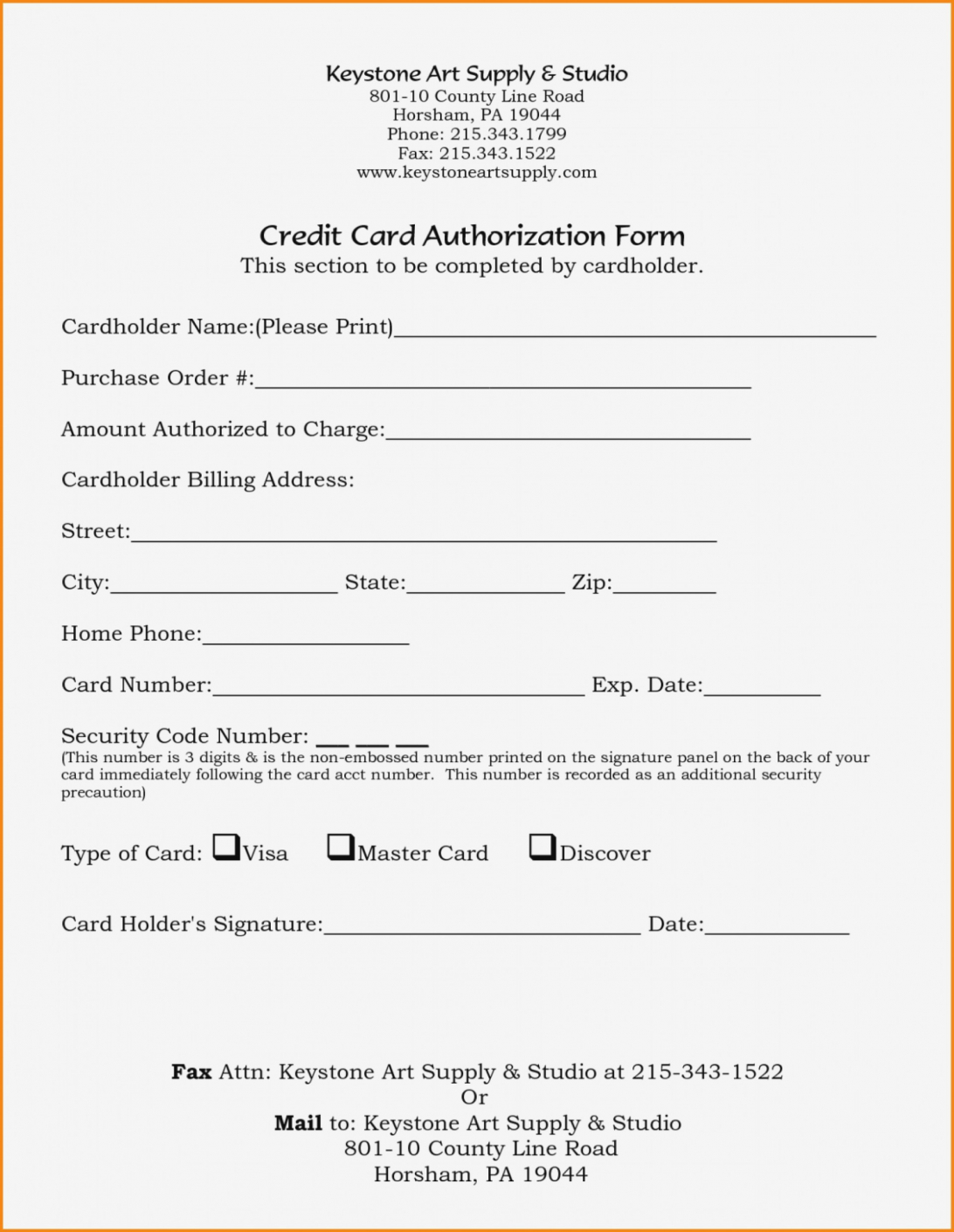 Credit Card Authorization Form Template 41 Jet Airways For For Credit Card Size Template For Word