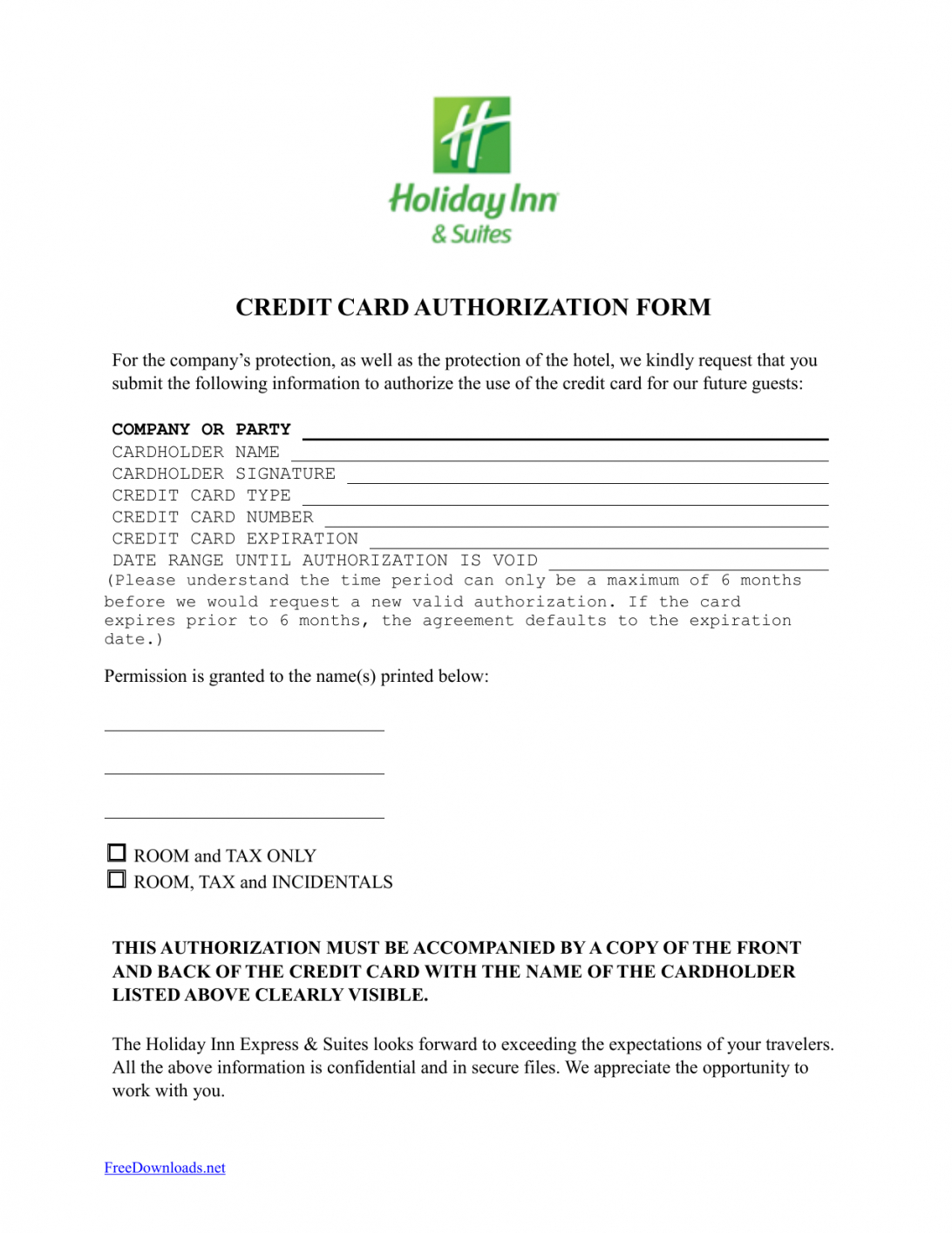 Credit Card Authorization Form Template Word Free Doc Hotel Pertaining To Hotel Credit Card Authorization Form Template