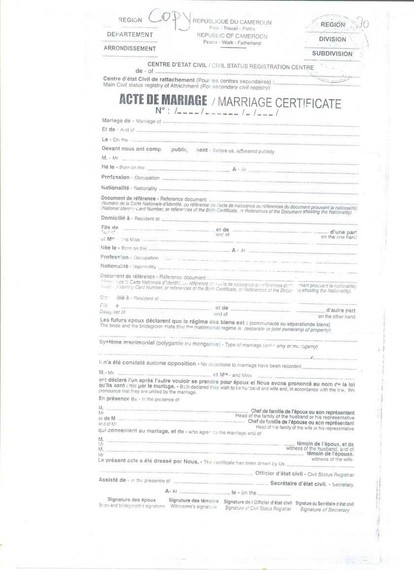 Crvs – Birth, Marriage And Death Registration In Cameroon Regarding South African Birth Certificate Template