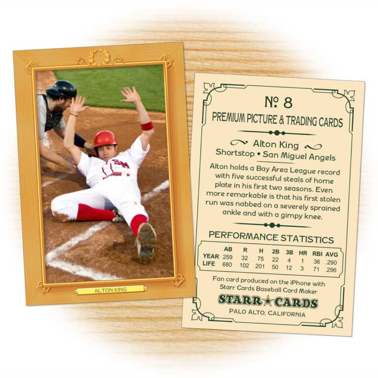 Custom Baseball Cards Template