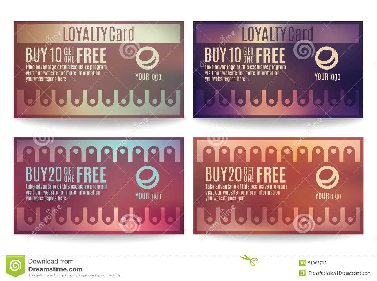 Customer Loyalty Card Templates Stock Vector – Illustration In Customer Loyalty Card Template Free