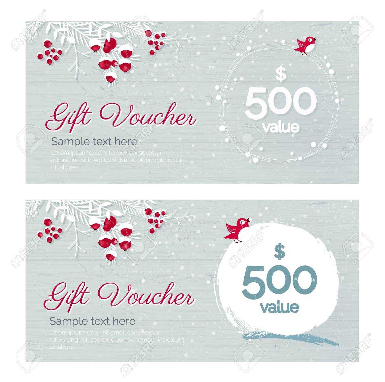 Cute Hand Drawn Christmas Gift Voucher Coupon Discount. Gift.. Pertaining To Merry Christmas Gift Certificate Templates
