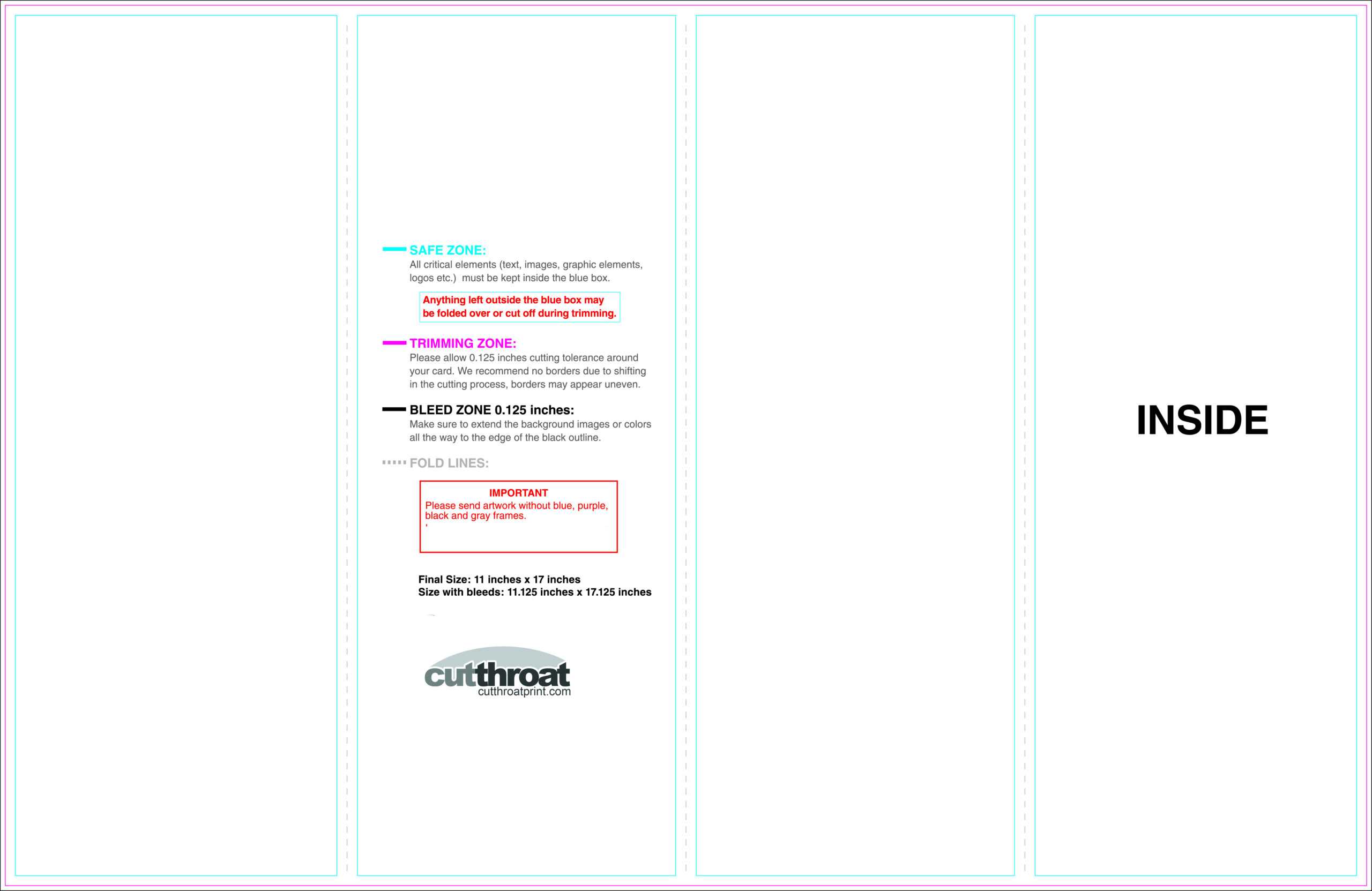 Cutthroat Printcustom Brochure Printing Regarding 11X17 Brochure Template